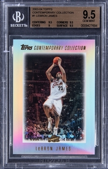 2003-04 Topps Contemporary Collection #1 LeBron James Rookie Card - BGS GEM MINT 9.5